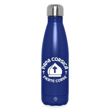 Pope, Corsica, island of beauty - Insulated Water Bottle 500 ml - dark blue  - Front