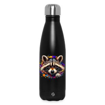 Raccoon - Insulated Water Bottle 500 ml - black - Front