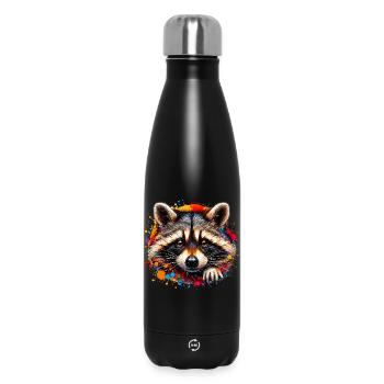 Raccoon - Insulated Water Bottle 500 ml - black - Front