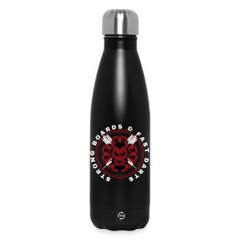 Darts, bullseye, dartboard and devil. - Insulated Water Bottle 500 ml - black - Front
