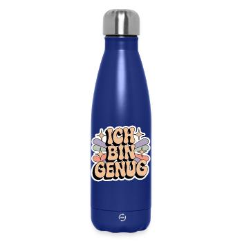 Ich bin genug – Retro Statement - Thermosflasche 500 ml - Dunkelblau  - Vorne