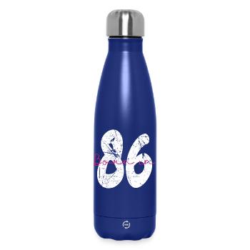 Born in 86 Neon Retro - Thermosflasche 500 ml - Dunkelblau  - Vorne