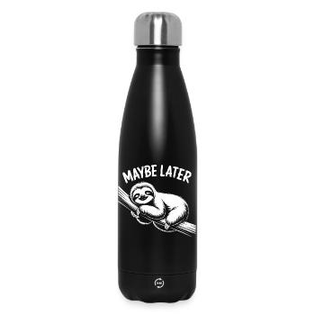 Faultier Chill - Thermosflasche 500 ml - Schwarz - Vorne