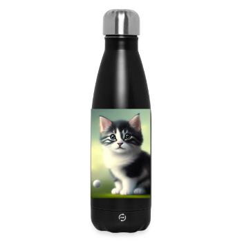 Baby Cat - Insulated Water Bottle 500 ml - black - Front