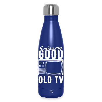 I miss my old TV - Insulated Water Bottle 500 ml - dark blue  - Front