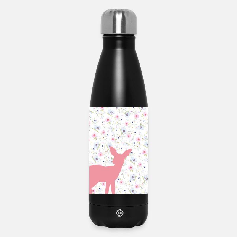 Poster Rehkitz - Thermosflasche 500 ml - Schwarz