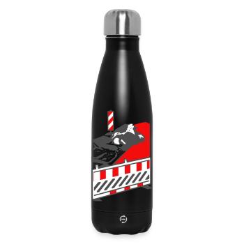 Building site - Insulated Water Bottle 500 ml - black - Front