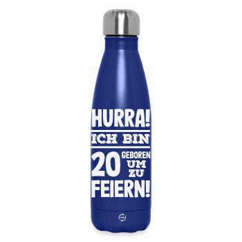 Lustiges Geschenk Zum 20. Geburtstag - Thermosflasche 500 ml - Dunkelblau  - Vorne