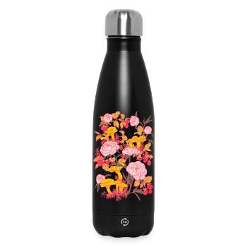 PFINGSTROSEN UND PFIFFERLINGE - Thermosflasche 500 ml - Schwarz - Vorne