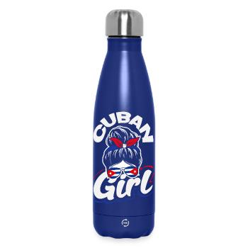 Cuba Pride & Home - Design du drapeau de Cuba - Bouteille isotherme 500 ml - bleu foncé  - Devant