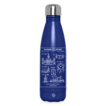 Plan directeur de la ligne de cite de Glasgow - Bouteille isotherme 500 ml - bleu foncé  - Devant