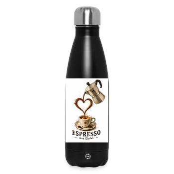 EspressoHerz aus Liebe - Thermosflasche 500 ml - Schwarz - Vorne