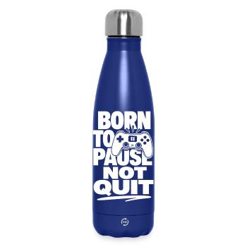 Born To Pause Not Quit Gamer - Thermosflasche 500 ml - Dunkelblau  - Vorne