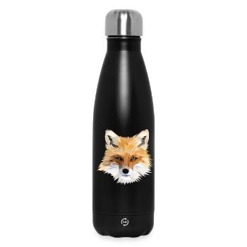 Polygonaler Fuchs Kopf - Thermosflasche 500 ml - Schwarz - Vorne
