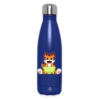 Tiger Laptop - Insulated Water Bottle 500 ml - dark blue  - Front