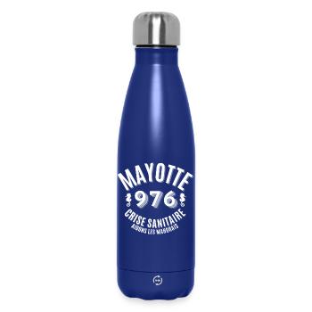 Mayotte, Mahorais, Mahoraise - Insulated Water Bottle 500 ml - dark blue  - Front