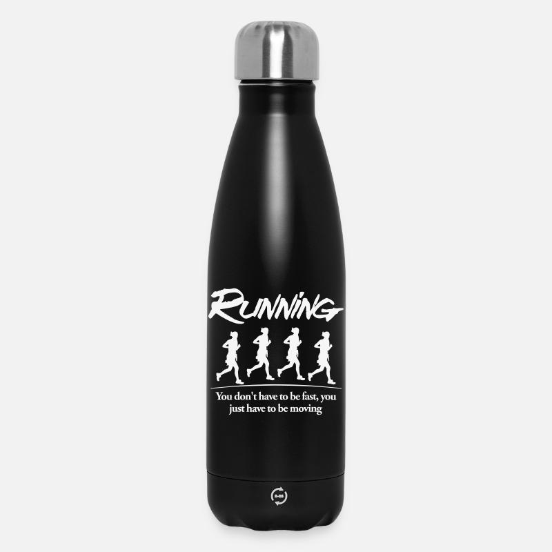 Conception de silhouettes de course motivante - Bouteille isotherme 500 ml - noir