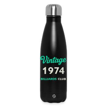 Vintage 1974 – Billiards Club Retro Geburtsjahr - Thermosflasche 500 ml - Schwarz - Vorne
