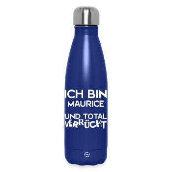 Maurice comme prénom - Bouteille isotherme 500 ml - bleu foncé  - Devant