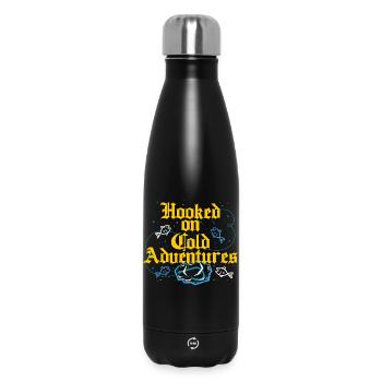 Eisangeln Hooked On Cold Adventures - Insulated Water Bottle 500 ml - black - Front