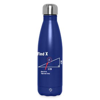 Trouver X Math Lover Mathématicien Professeur de mathématiques - Bouteille isotherme 500 ml - bleu foncé  - Devant