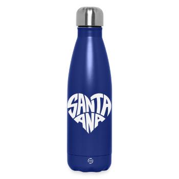 Santa Ana Heart Typo - Insulated Water Bottle 500 ml - dark blue  - Front