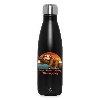 Lazy Sloth Shirt I Was Napping Funny - Thermosflasche 500 ml - Schwarz - Vorne