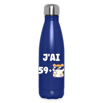 60 years - Insulated Water Bottle 500 ml - dark blue  - Front