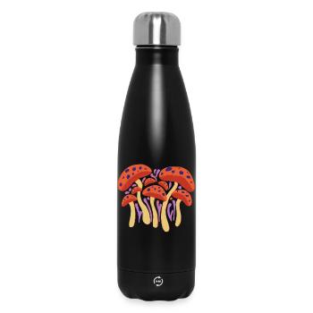 Waldpilz Truppe in Rotgelb - Thermosflasche 500 ml - Schwarz - Vorne