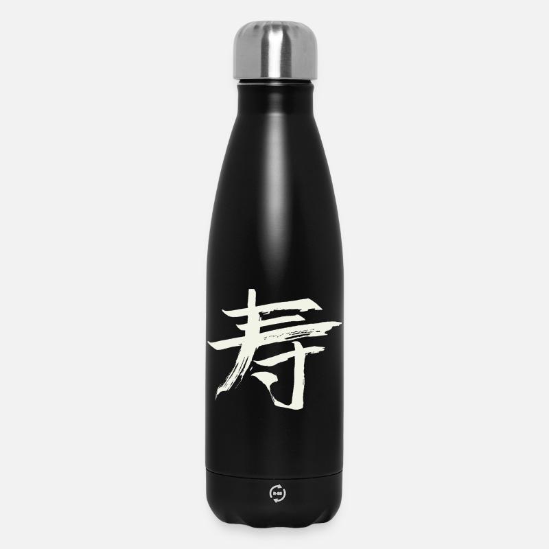 Langlebigkeit - Chinesisches Zeichen - Thermosflasche 500 ml - Schwarz