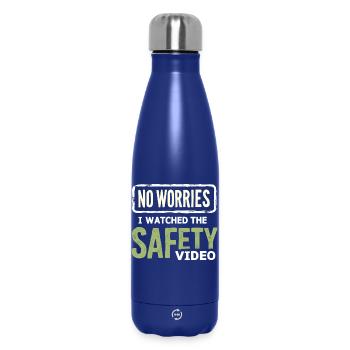 Mèmes vidéo de sécurité sans stress - Bouteille isotherme 500 ml - bleu foncé  - Devant