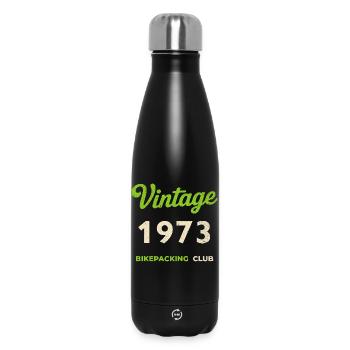 Millésime 1973 – Bikepacking Club Rétro Année de naissance - Bouteille isotherme 500 ml - noir - Devant