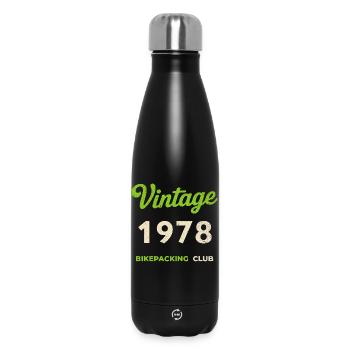 Millésime 1978 – Bikepacking Club Rétro Année de naissance - Bouteille isotherme 500 ml - noir - Devant