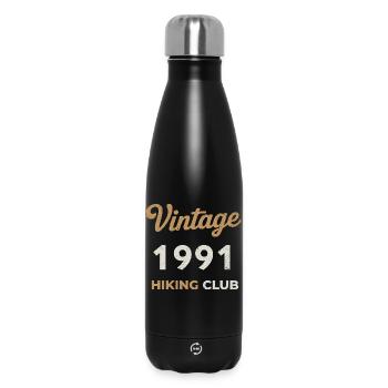 Vintage 1991 – Sailing Club Retro Year of Birth - Insulated Water Bottle 500 ml - black - Front