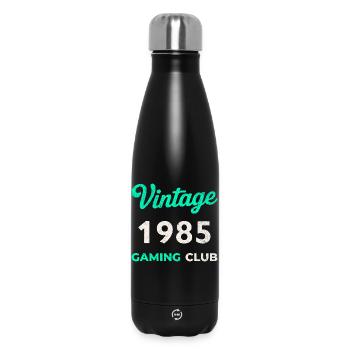 Vintage 1985 – Gaming Club Retro Birth Year - Insulated Water Bottle 500 ml - black - Front