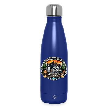 Freiheit auf vier Rädern Kastenwagen Camper - Thermosflasche 500 ml - Dunkelblau  - Vorne