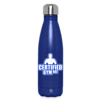 Certified Gym Rat Lustig Fitness Training Spruch - Thermosflasche 500 ml - Dunkelblau  - Vorne