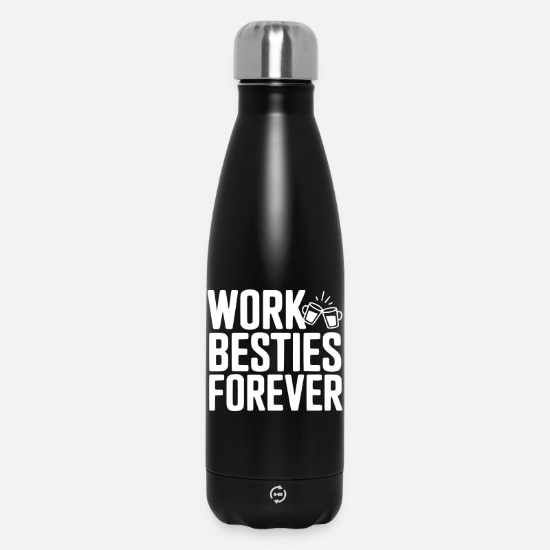 Arbeitsbeste Freunde für immer - Thermosflasche 500 ml - Schwarz