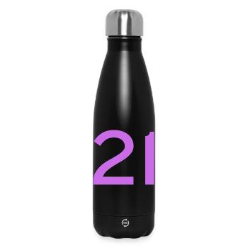 21 - Insulated Water Bottle 500 ml - black - Front