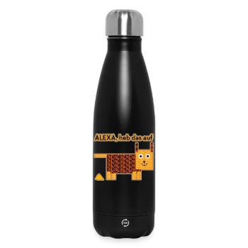 Alexa, pick that up! - Insulated Water Bottle 500 ml - black - Front