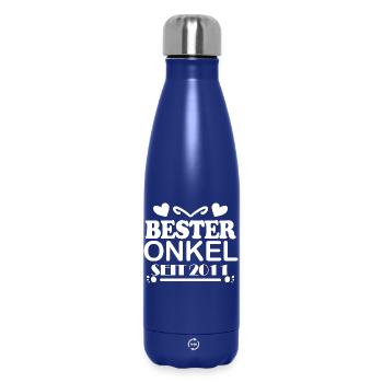 Best uncle since 2011 - Insulated Water Bottle 500 ml - dark blue  - Front