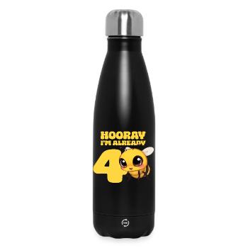Biene - Hourra j’ai déjà 4 ans - Bouteille isotherme 500 ml - noir - Devant