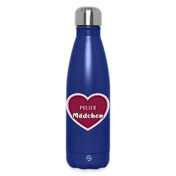 Polier Mädchen Poliermädchen Frauen Polierin - Thermosflasche 500 ml - Dunkelblau  - Vorne