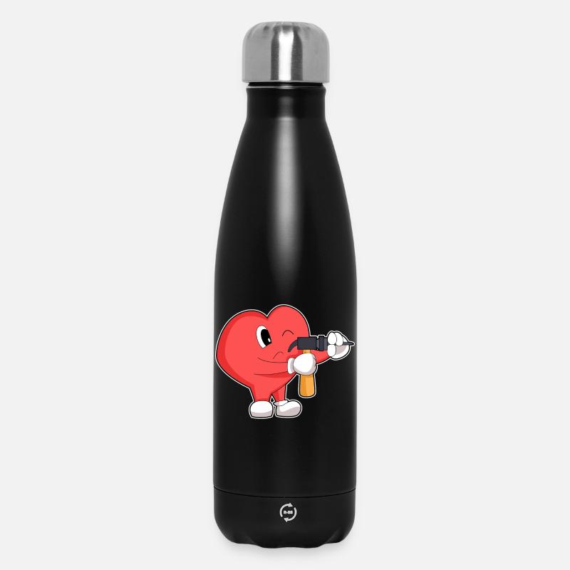 Perceuse Heart Craftsman - Bouteille isotherme 500 ml - noir