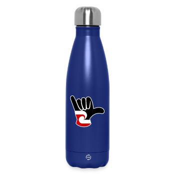 Maori flag Shaka - Insulated Water Bottle 500 ml - dark blue  - Front