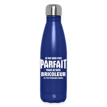 bricoleur, bricolage, bricoler - Bouteille isotherme 500 ml - bleu foncé  - Devant