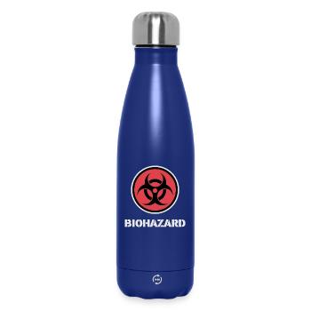 Risque Biologique - Symbole Musique Metal Electro - Bouteille isotherme 500 ml - bleu foncé  - Devant