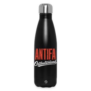 Antifa Allemagne de l’Est - Produits dérivés antifascistes - Bouteille isotherme 500 ml - noir - Devant