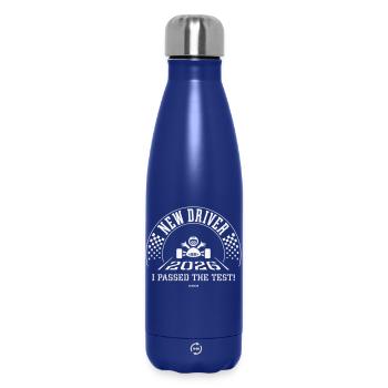 Neuer Fahrer 2026 – Ich habe die Prüfung bestanden! (Weiß) - Thermosflasche 500 ml - Dunkelblau  - Vorne