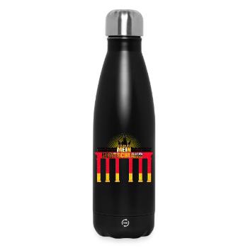 Allemagne Porte de Brandebourg Or Rouge Noir - Bouteille isotherme 500 ml - noir - Devant